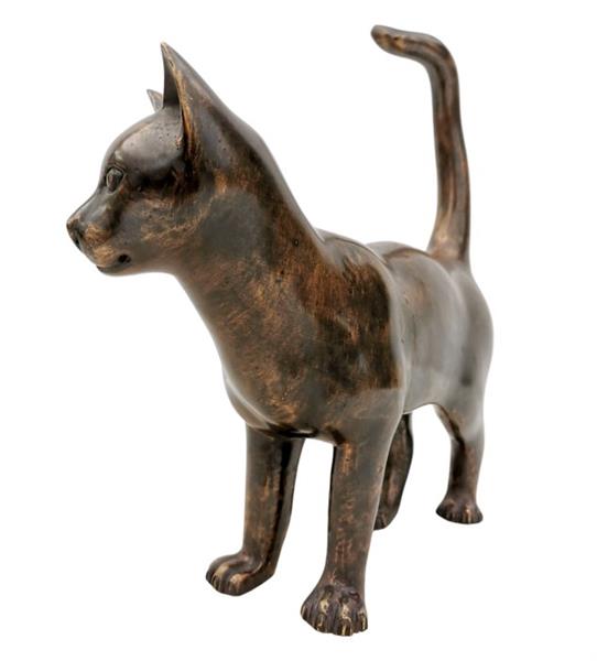 Grote foto beeldje bronze cat brons antiek en kunst curiosa en brocante