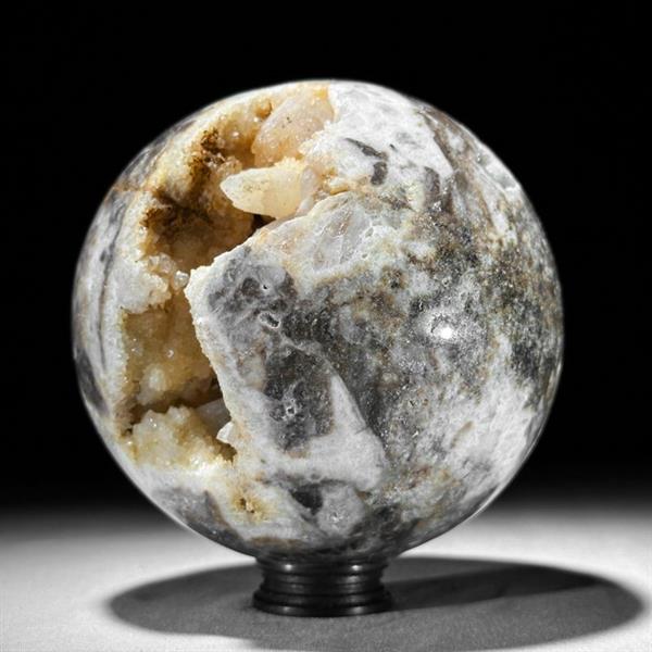 Grote foto geen minimumprijs mooie kristalkwarts bol met grote spikes op een aangepaste standaard 1700 g antiek en kunst curiosa en brocante