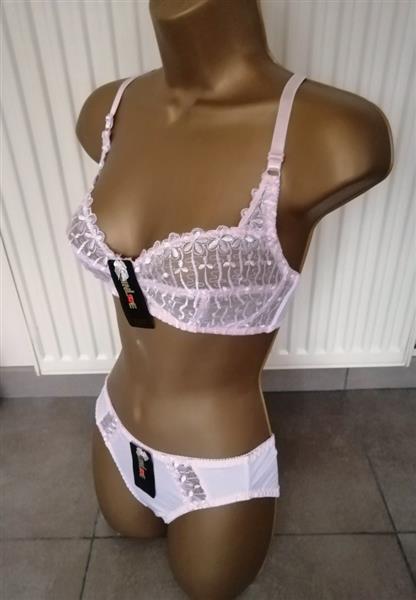 Grote foto babyroze bh zonder beugel met slip d cups kleding dames ondergoed en lingerie