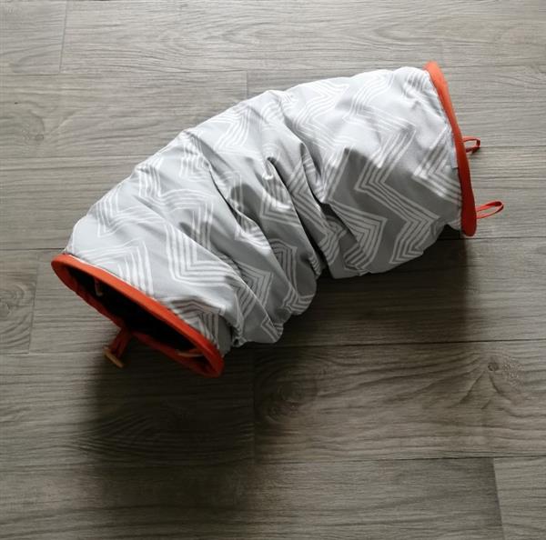 Grote foto beeztees crupa katten tunnel grijs dieren en toebehoren katten accessoires