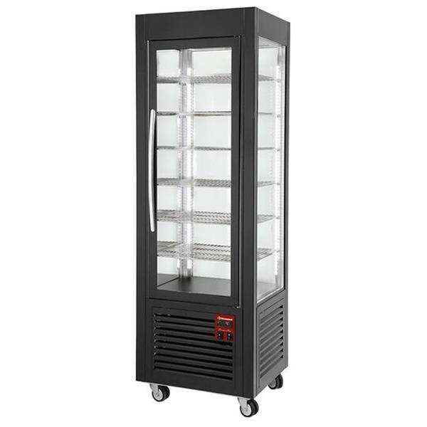 Grote foto panoramische vitrine 5 niveaus 360 lt zwart diamond sne sb b7 r2 diversen overige diversen