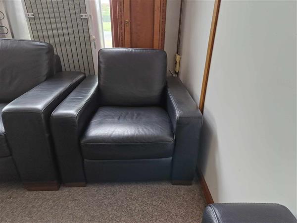 Grote foto zwarte buffellederen salon 2 elektrische relaxen huis en inrichting fauteuils
