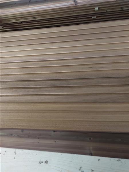 Grote foto trippel ayous thermowood 21mm dik 132mm werkende doe het zelf en verbouw hout en planken