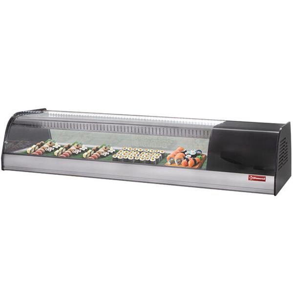 Grote foto gekoeld uitstalraam voor sushi dubbele geperforeerde bodem inclusief diamond tr8 sh r6 diversen overige diversen