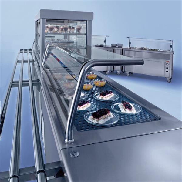 Grote foto bovenste en middelste schap gebogen superstructuur in gehard glas. diamond v15 diversen overige diversen