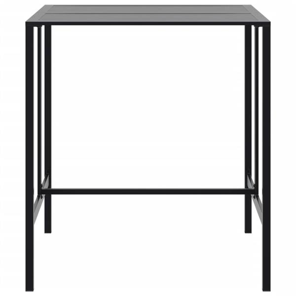 Grote foto vidaxl bartafel 100x100x110 cm gepoedercoat staal zwart tuin en terras tuinmeubelen