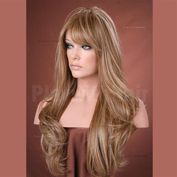 Grote foto pruik lang haar model kristen diverse kleuren beauty en gezondheid haarverzorging