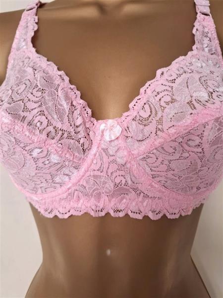Grote foto elegante roze bh volledig in kant 75d en 85d kleding dames ondergoed en lingerie