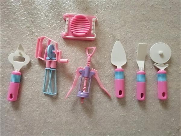Grote foto roze speelgoedset met keukengerei kinderen en baby speelgoed voor meisjes