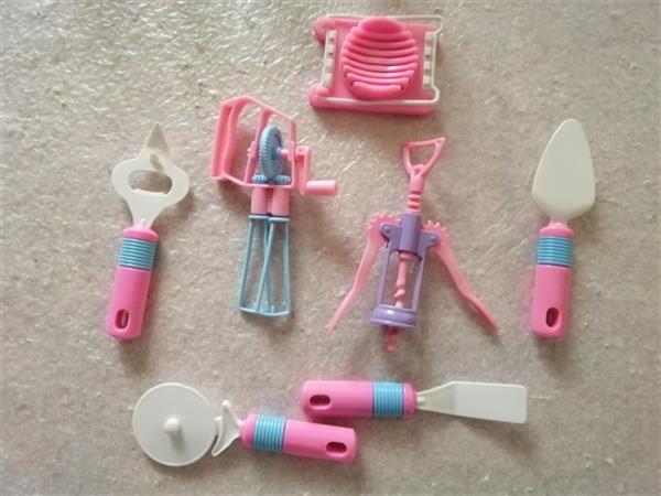 Grote foto roze speelgoedset met keukengerei kinderen en baby speelgoed voor meisjes