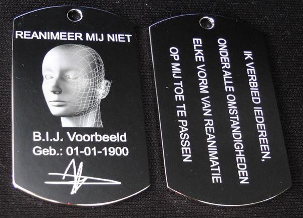 Grote foto niet reanimerenpenning van rvs sieraden tassen en uiterlijk bedels en hangers