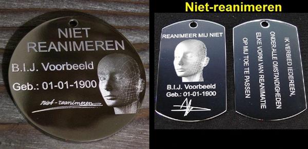 Grote foto niet reanimerenpenning van rvs sieraden tassen en uiterlijk bedels en hangers