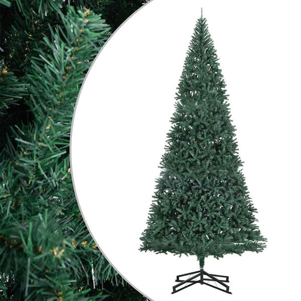 Grote foto vidaxl kunstkerstboom met standaard 500 cm pvc groen diversen overige diversen