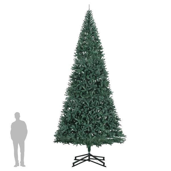 Grote foto vidaxl kunstkerstboom met standaard 500 cm pvc groen diversen overige diversen