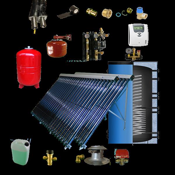 Grote foto cv verwarming en tapwater zonneboiler 300l 2x prisma pro 24 met hygi ne boiler 5 meter dn16 dubbe doe het zelf en verbouw geisers en boilers