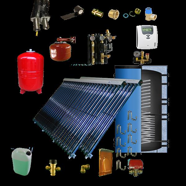 Grote foto cv verwarming en tapwater zonneboiler 800l 2x prisma pro 24 met hygi ne boiler 5 meter dn16 dubbe doe het zelf en verbouw geisers en boilers