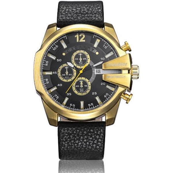 Grote foto vintage militair horloge voor heren lederen horlogeband quartz horloge kleding dames horloges