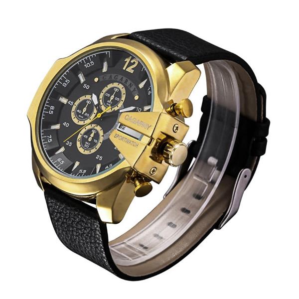 Grote foto vintage militair horloge voor heren lederen horlogeband quartz horloge kleding dames horloges