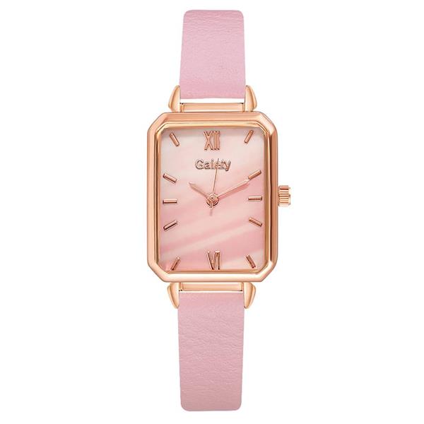 Grote foto luxe vierkant horloge voor dames leren armband met quartz wijzerplaat kleding dames horloges