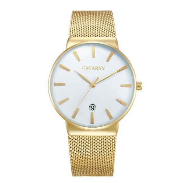 Grote foto luxe kristal quartz horloge voor heren waterdicht gouden polshorloge roestvrij stalen klok kleding dames horloges