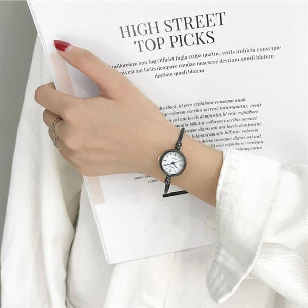 Grote foto exquisite vintage retro watch for women elegant fashion wristwatch stainless steel kleding dames horloges