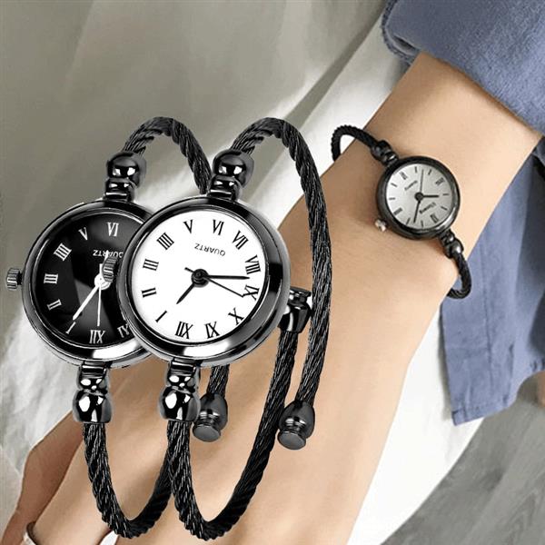 Grote foto exquisite vintage retro watch for women elegant fashion wristwatch stainless steel kleding dames horloges
