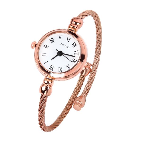 Grote foto exquisite vintage retro watch for women elegant fashion wristwatch stainless steel kleding dames horloges