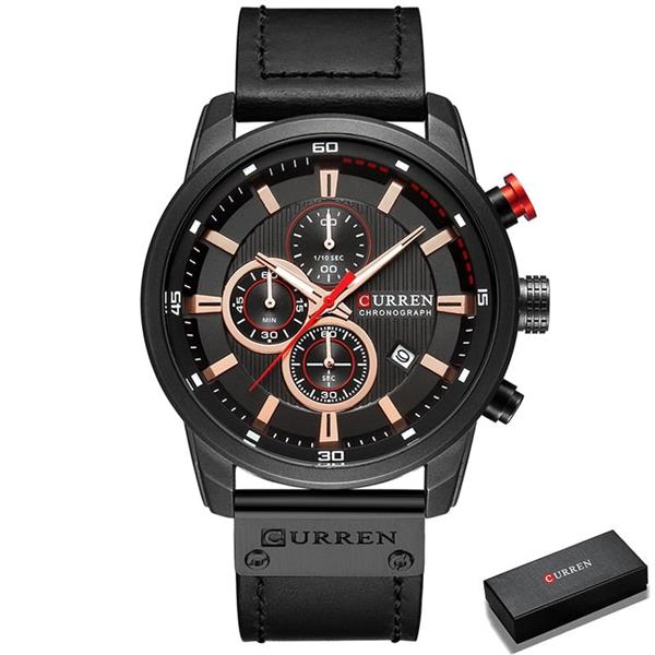 Grote foto luxe horloge voor heren met leren band quartz sportchronograaf polshorloge klok kleding dames horloges