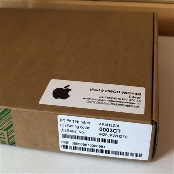 Grote foto magazijn opruiming apple ipad 9 model 2021 silver 256gb 10.2 wifi 4g garantie telecommunicatie ipad