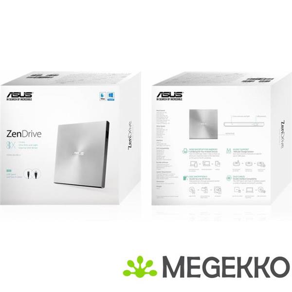 Grote foto asus zendrive u9m dvd rw zilver optisch schijfstation computers en software overige computers en software