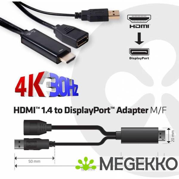 Grote foto club3d hdmi to displayport adapter computers en software overige computers en software