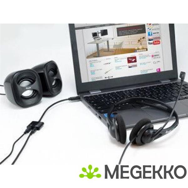 Grote foto equip 133469 audio kabel 0 15 m usb c 2 x 3.5mm zwart computers en software overige computers en software