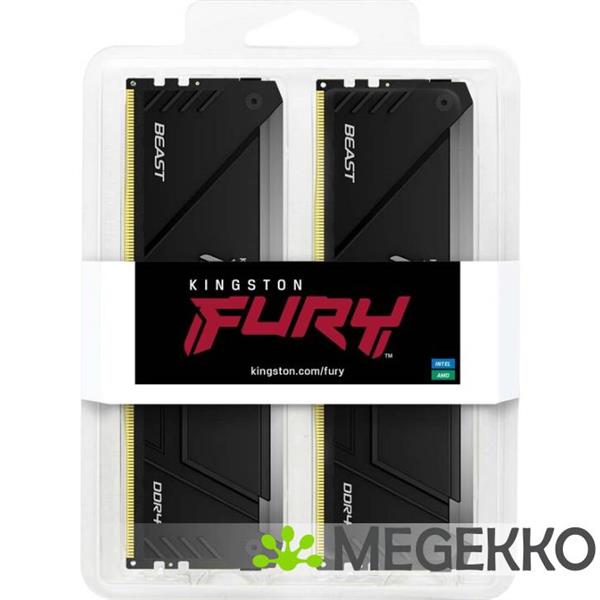 Grote foto kingston ddr4 fury beast rgb 2x16gb 3200 computers en software overige computers en software