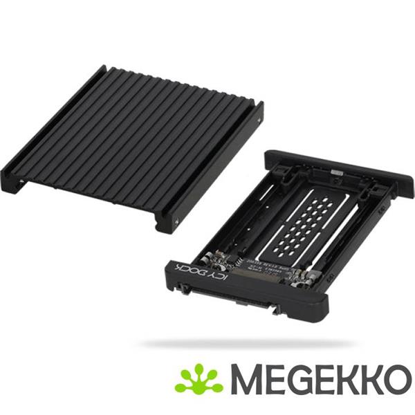 Grote foto icy box mb705m2p b m.2 pcie to 2 5 u.2 adapter computers en software behuizingen en kasten