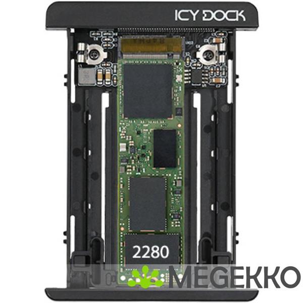 Grote foto icy box mb705m2p b m.2 pcie to 2 5 u.2 adapter computers en software behuizingen en kasten