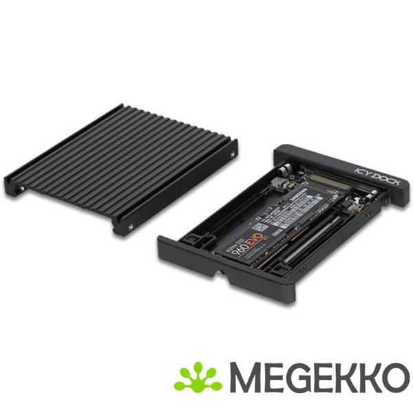 Grote foto icy box mb705m2p b m.2 pcie to 2 5 u.2 adapter computers en software behuizingen en kasten