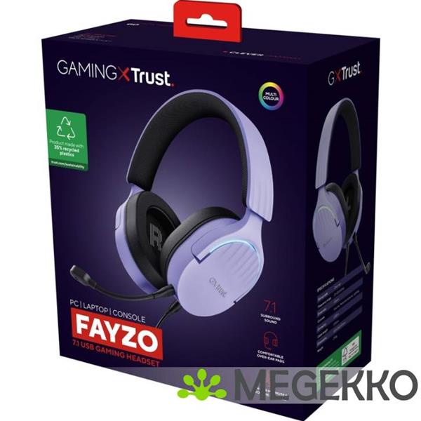 Grote foto trust gxt 490p fayzo 7.1 rgb bedraad paars audio tv en foto koptelefoons