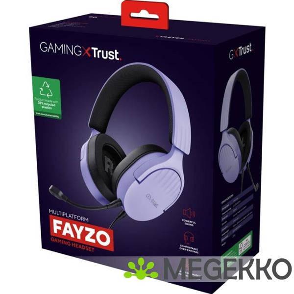 Grote foto trust gxt 489 fayzo bedraad paars audio tv en foto koptelefoons