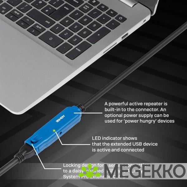 Grote foto lindy 43380 usb kabel usb c 3.2 gen 1 5gbps usn a 5m computers en software overige computers en software