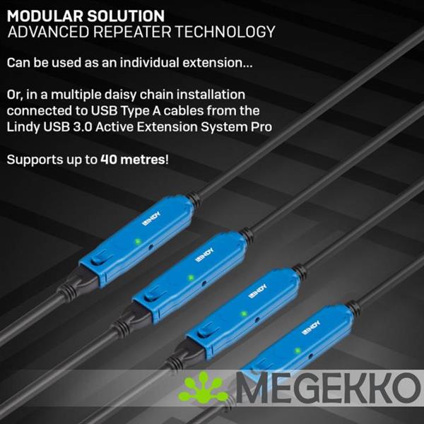 Grote foto lindy 43380 usb kabel usb c 3.2 gen 1 5gbps usn a 5m computers en software overige computers en software