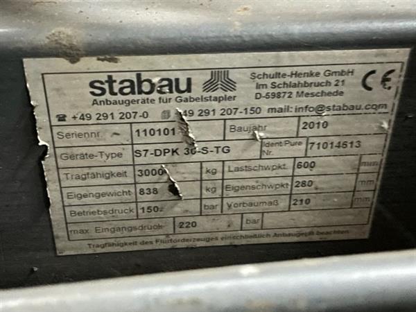 Grote foto stabau special vorkenversteller dubbel met schuifvorken agrarisch heftrucks