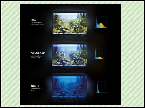 Grote foto aquael nano cube set smart ii day night 30 liter zwart aquarium dieren en toebehoren vissenkommen