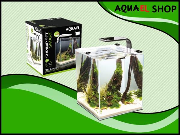 Grote foto aquael nano cube set smart ii day night 30 liter zwart aquarium dieren en toebehoren vissenkommen