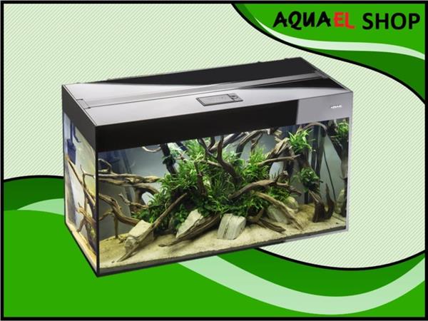 Grote foto aquael glossy 80 zwart aquarium set inclusief glossy meubel dieren en toebehoren vissenkommen