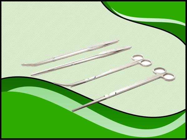 Grote foto rvs plantenschaar en plantenpincet assortiment aquascape tools dieren en toebehoren vissenkommen