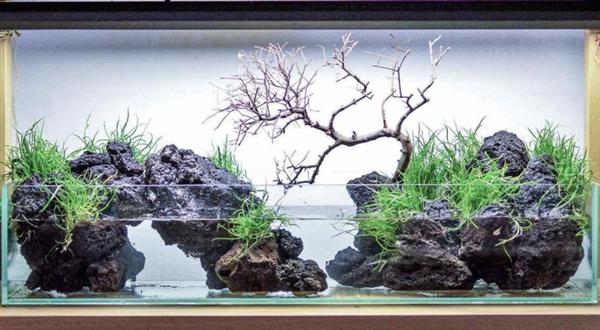 Grote foto volcanic rock 20 30cm aquarium decoratie stenen dieren en toebehoren vissenkommen
