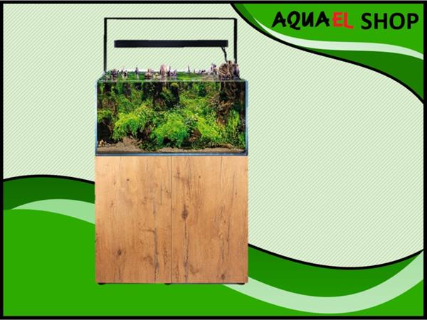 Grote foto osaka ultrascape zwart 90x60x45cm aquarium 4x led verlichting met forest meubel dieren en toebehoren vissenkommen
