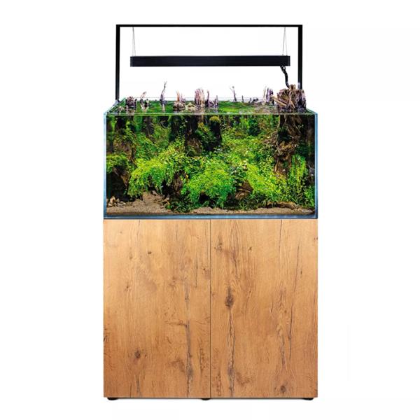 Grote foto osaka ultrascape zwart 90x60x45cm aquarium 4x led verlichting met forest meubel dieren en toebehoren vissenkommen
