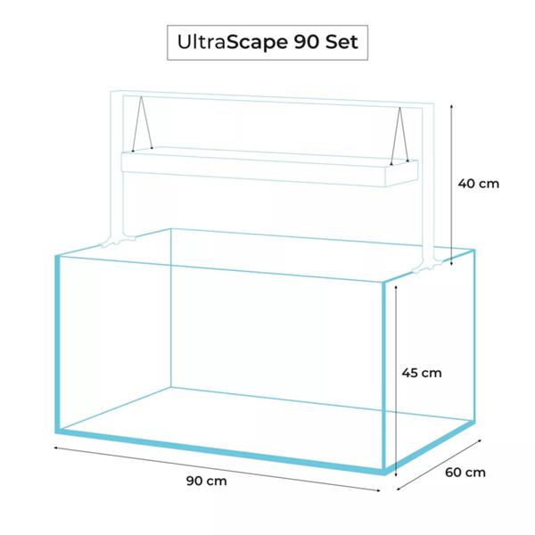 Grote foto osaka ultrascape wit 90x60x45cm aquarium 4x led verlichting dieren en toebehoren vissenkommen