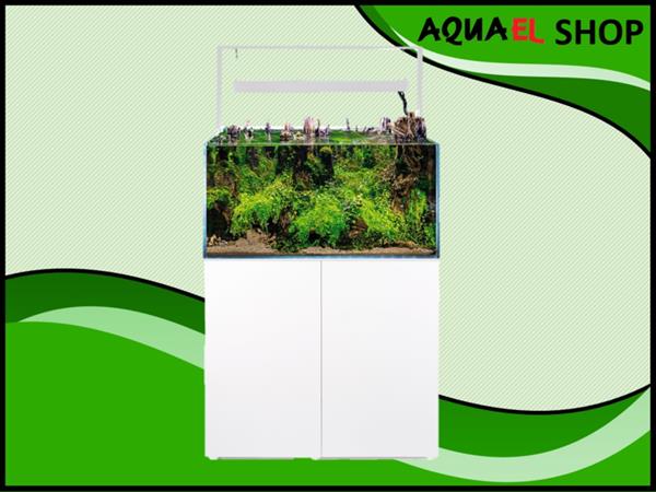 Grote foto osaka ultrascape wit 90x60x45cm aquarium 4x led verlichting met wit meubel dieren en toebehoren vissenkommen